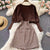 Brown  Dress with Cape