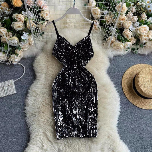 Silver Sequin Dress