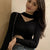 black sweater
