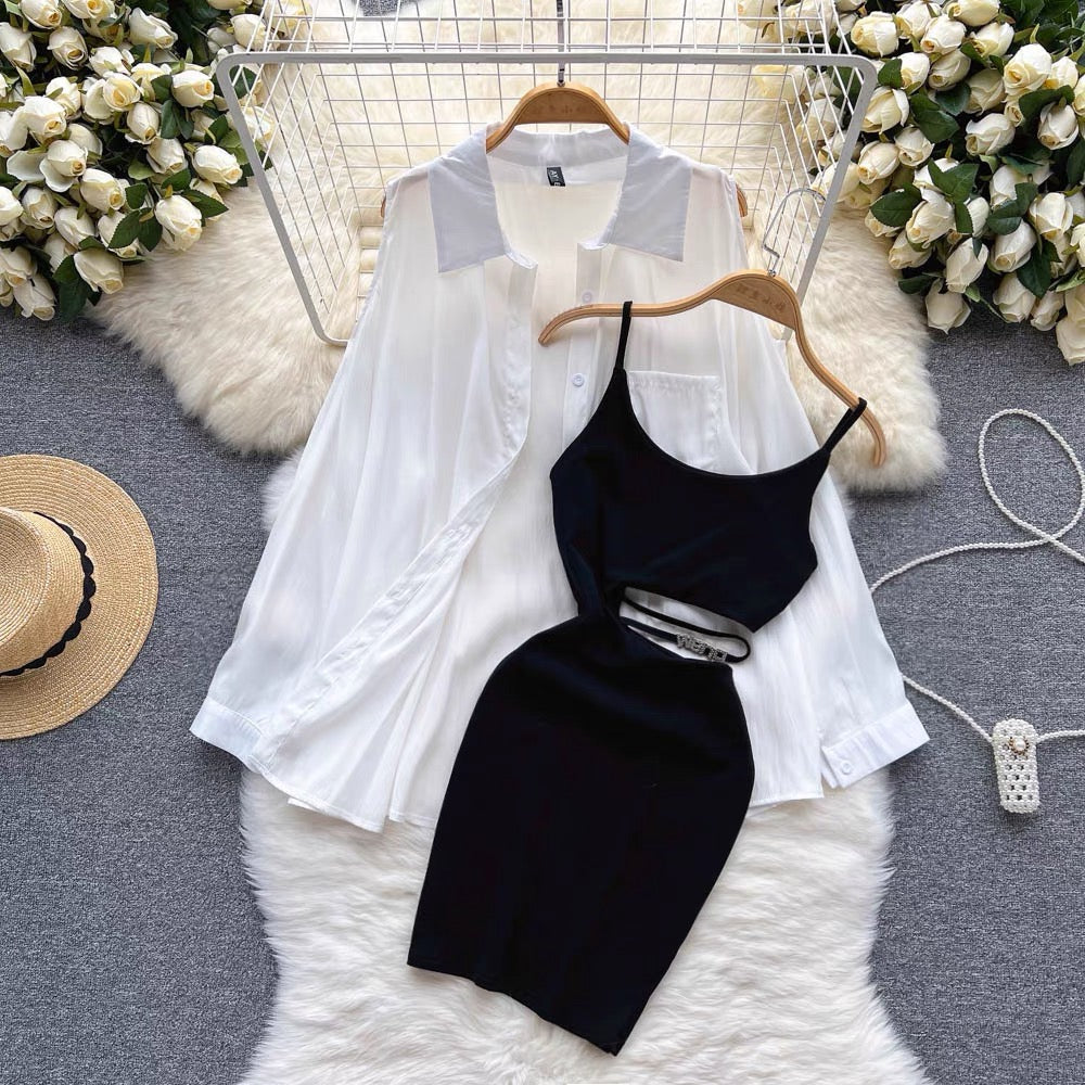 Aliya Dress With Shirt Set