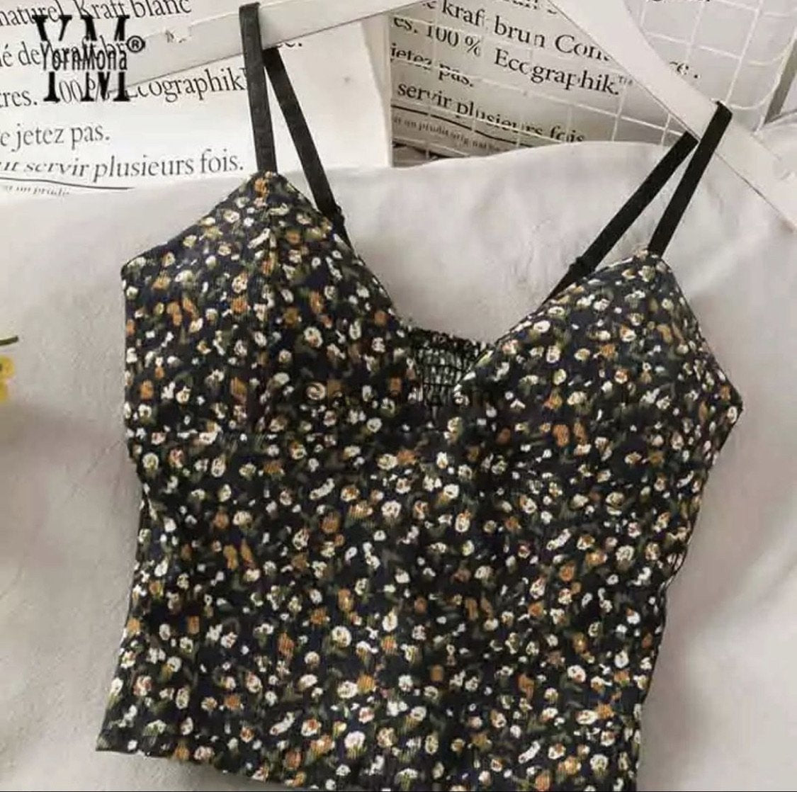 floral crop top