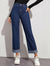 High Waist Straight Leg Jeans