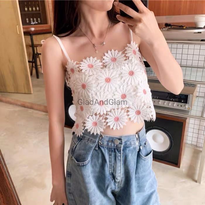 Monica Flower Crop Top