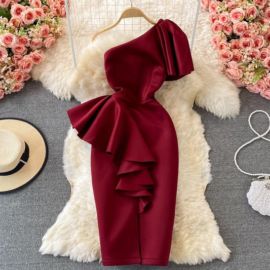 Original Picture of Bertina One Shoulder Pencil Dress