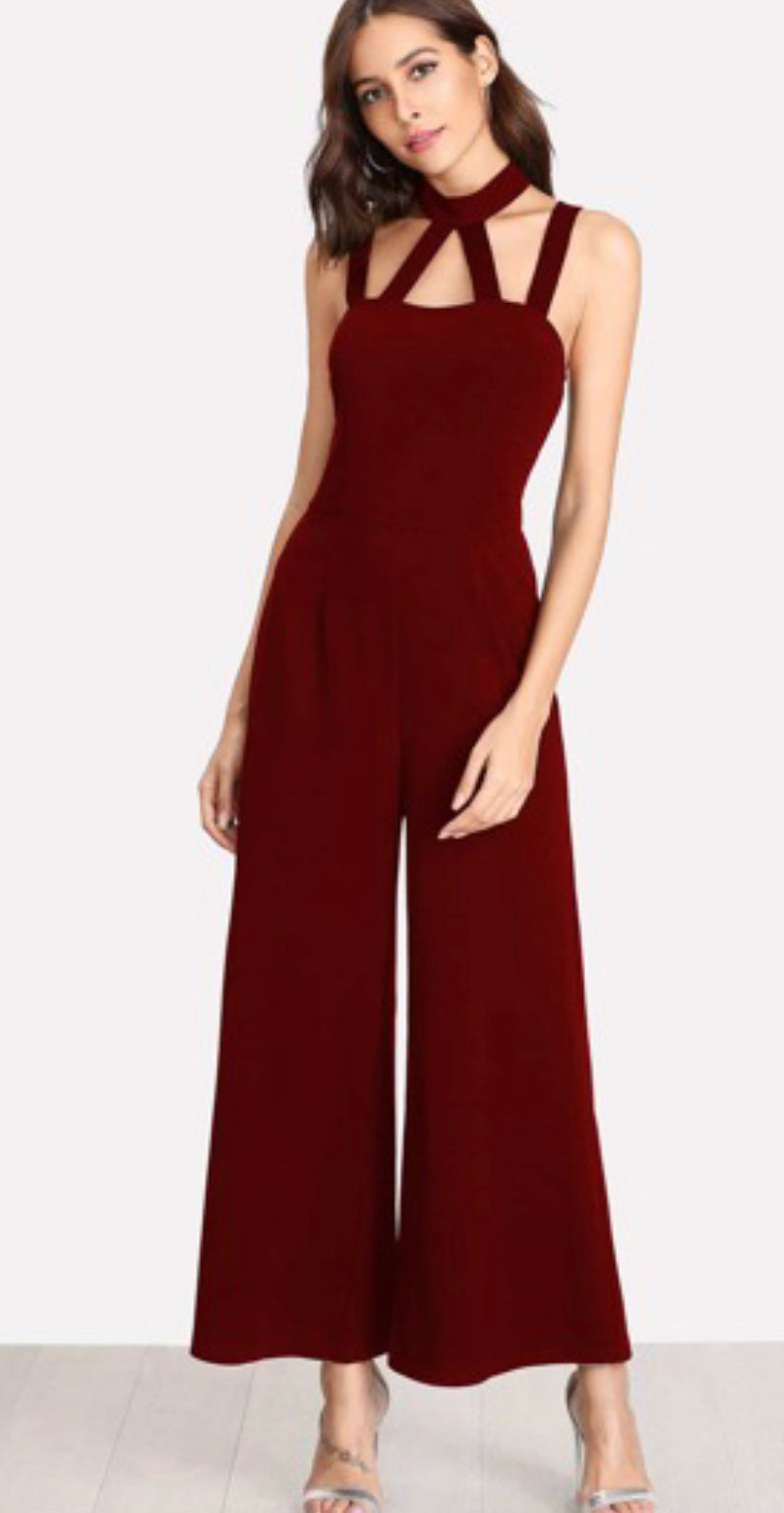 Amanda Choker Neck Jumpsuit