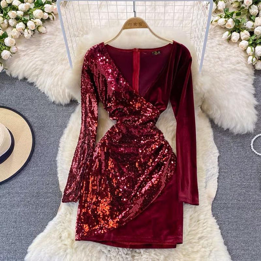 Velvet Sequin Dress