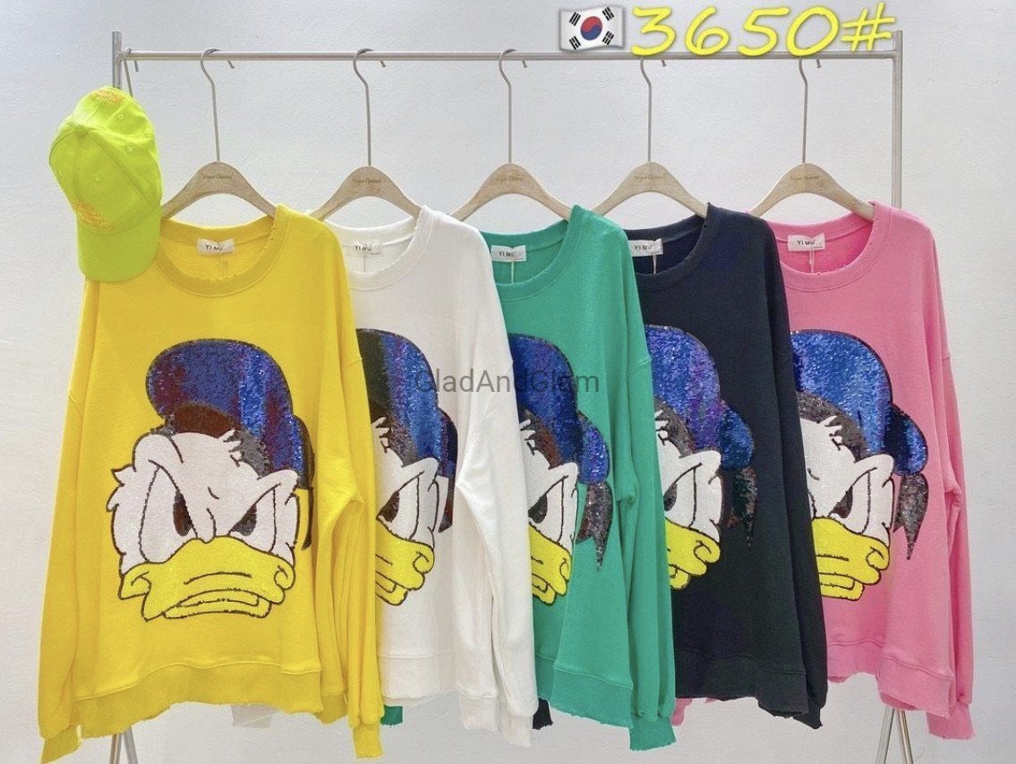 Betty Sequin Cartoon Pullover