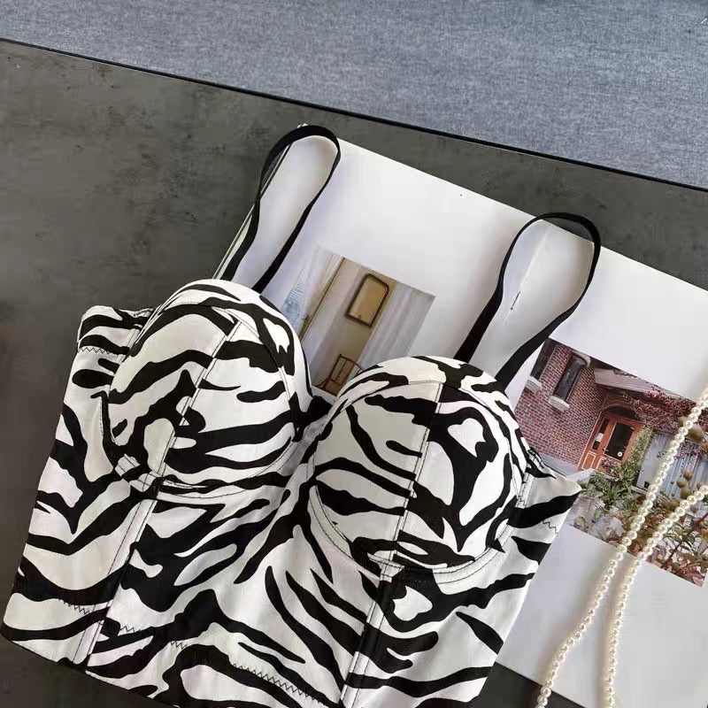 Zebra Print Bustier