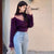 Amberly V-Neck Mesh Pullover