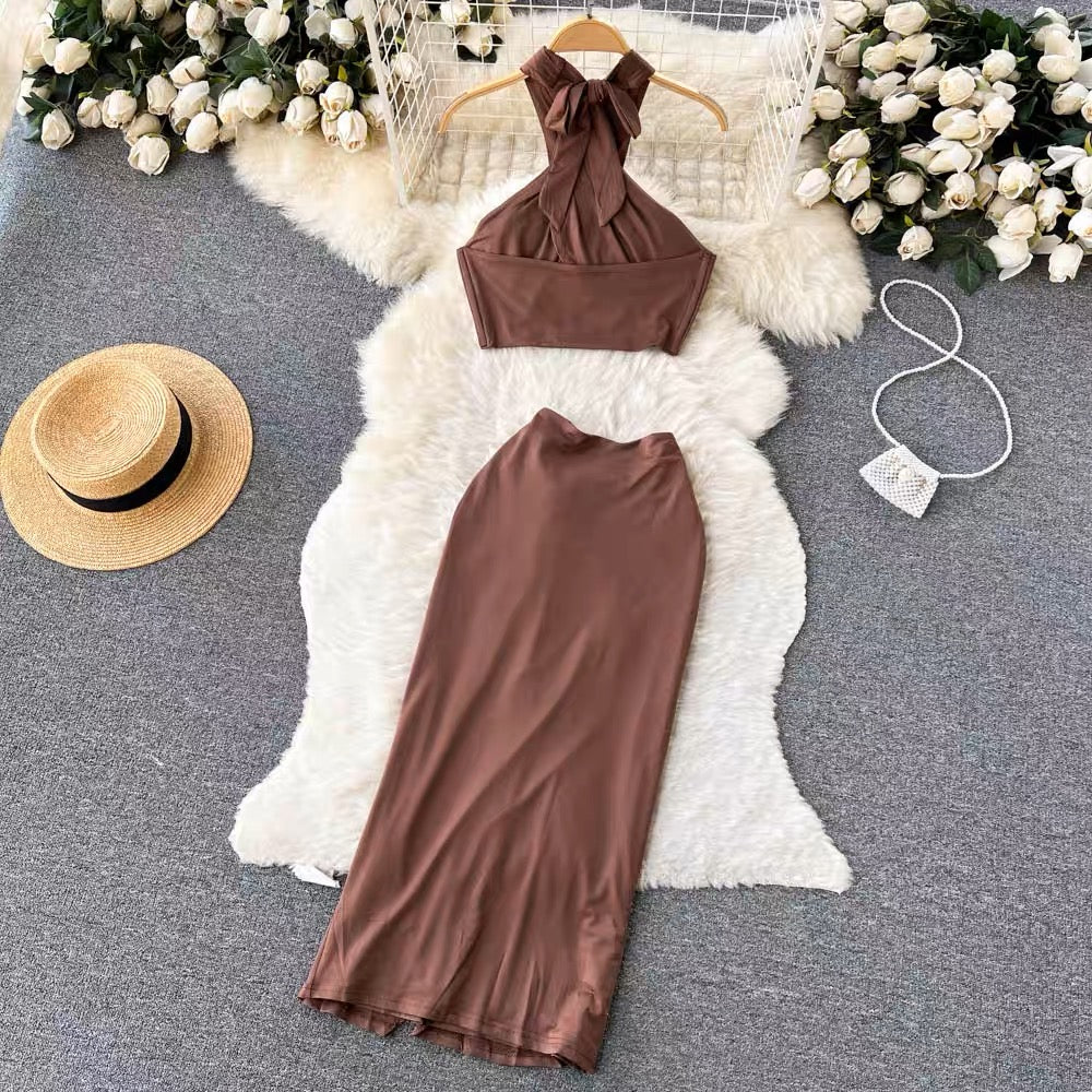 Brown two piece set