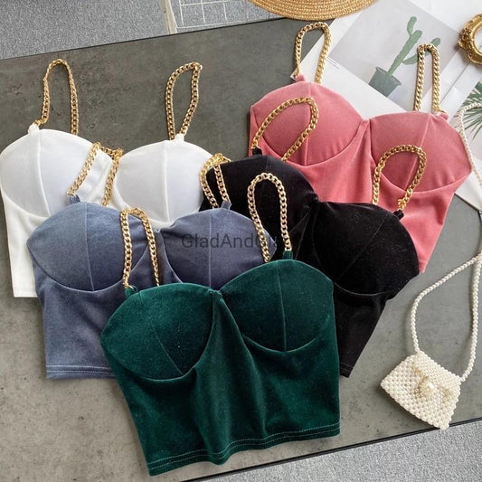 Luna Velvet Cami Bustier Top