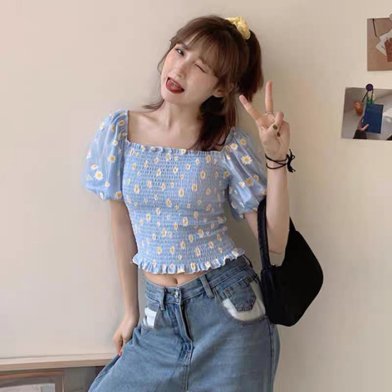 Emily Floral Puff Sleeve Top