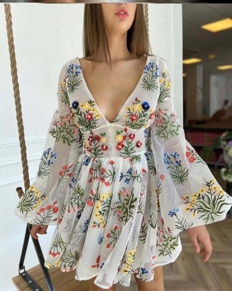Luna Luxury Embroidered Dress