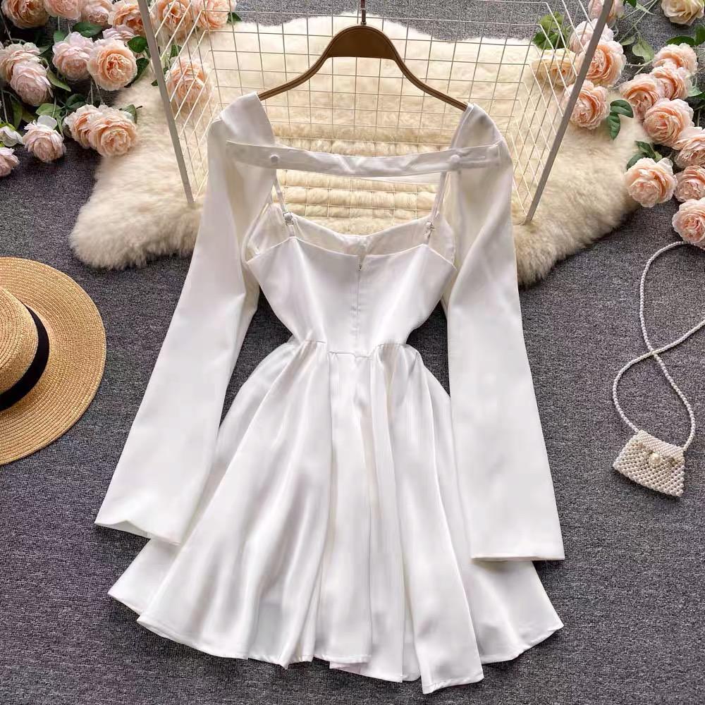 White Dress With Cape