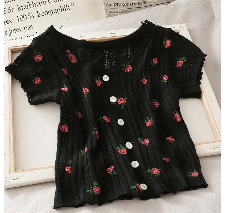 black floral top