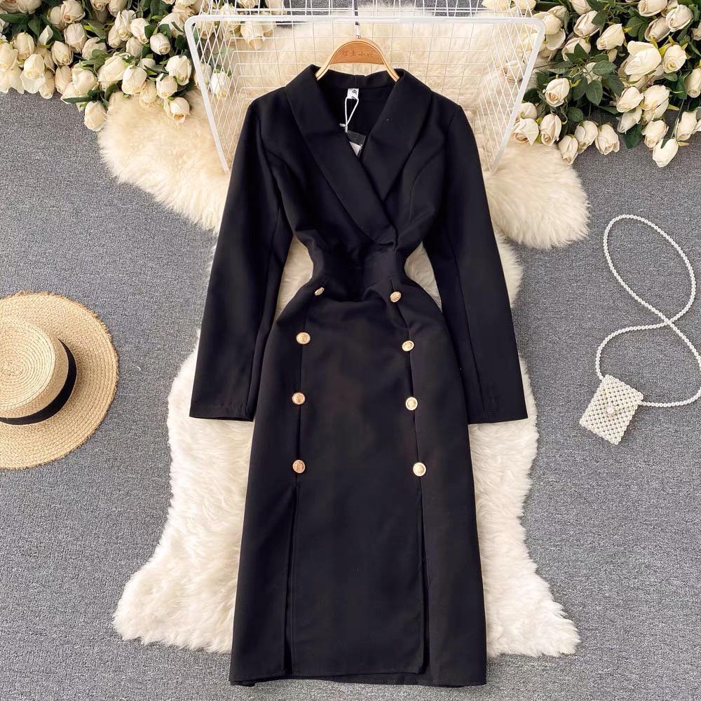 Black Luxury Slit Dress