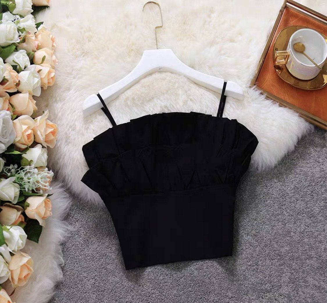 Black Pleated Top