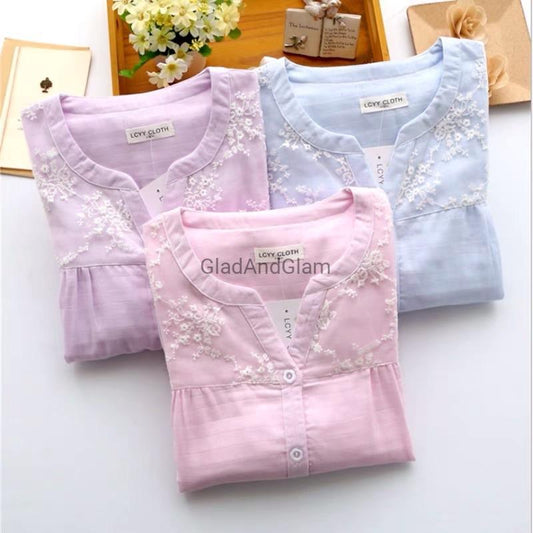 Maria V-Neck Cotton Nightwear