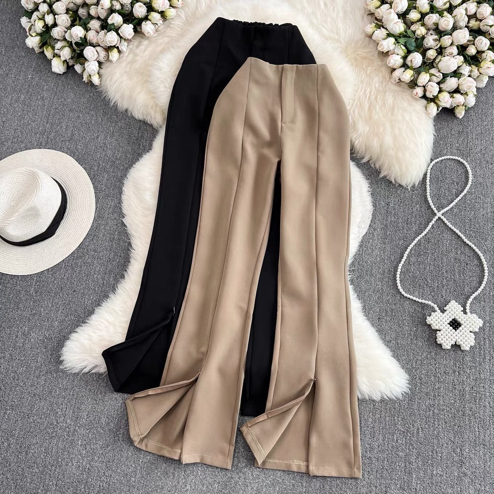 Grace High Waist Slit Pants