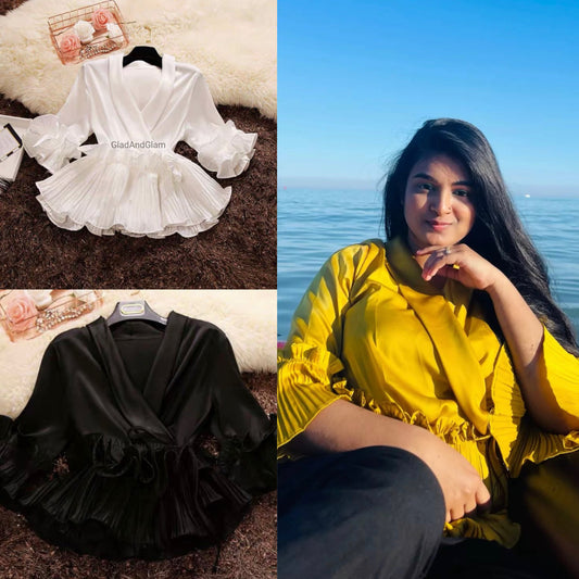 kate V-Neck Satin Blouse