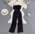 Black  Fur Belted Jumpsuit