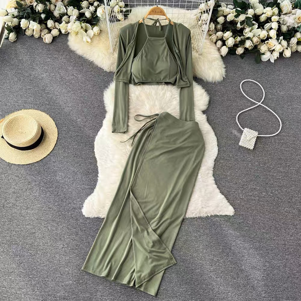 Olive green Three Piece Set