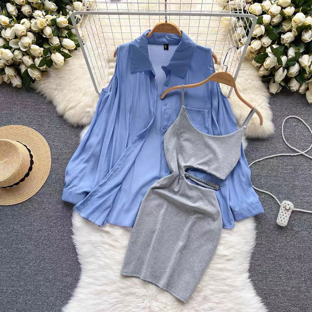 Aliya Dress With Shirt Set