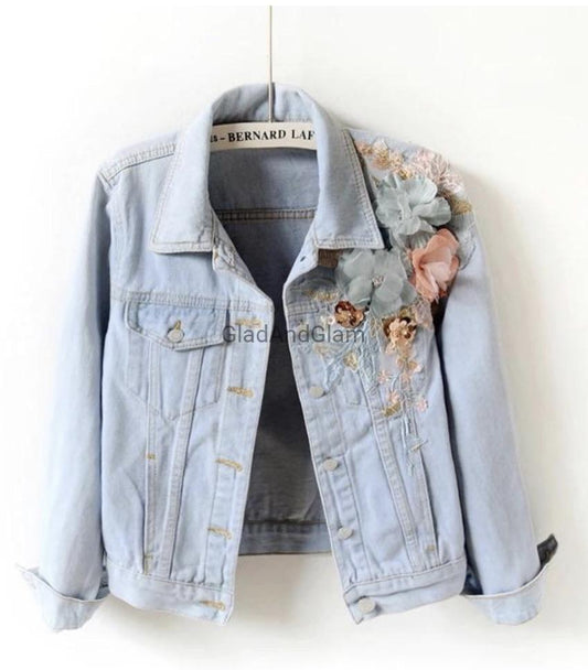 Valencia Denim Embroidered Jacket
