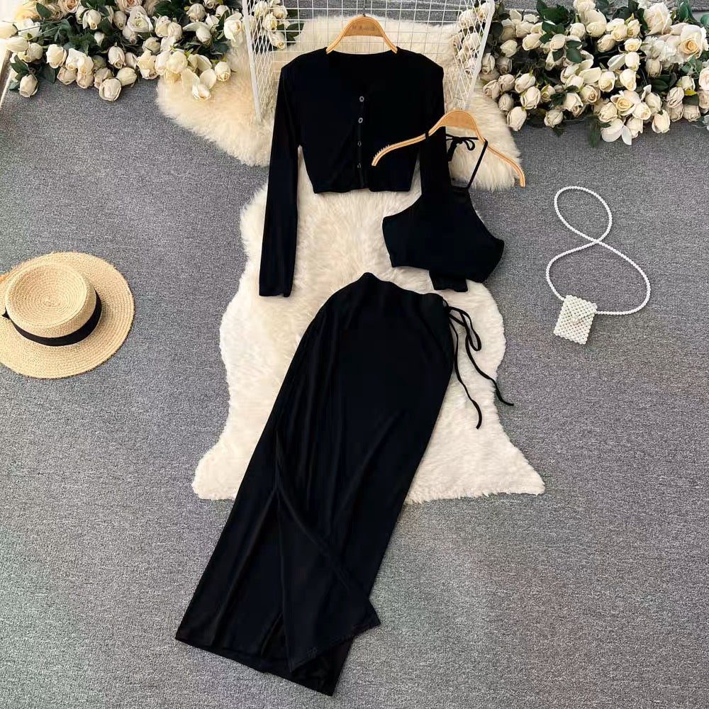top shrug and skirt set