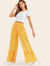 Wide Leg Drawstring Waist Pants
