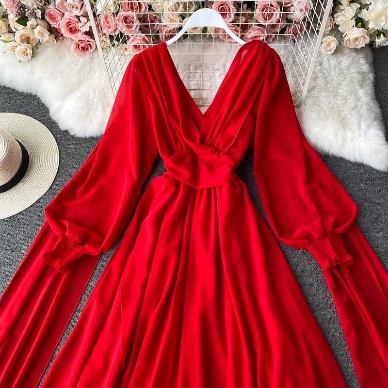 red dress