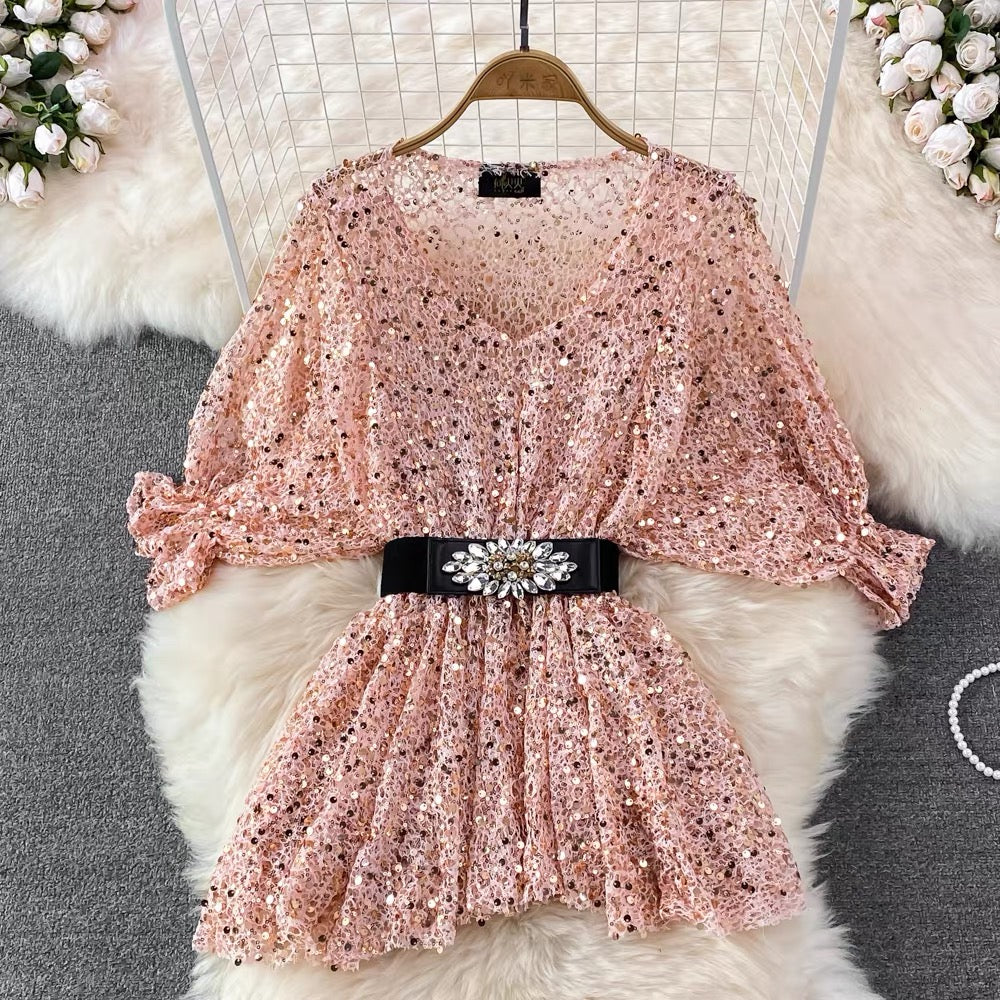 Leo Sequin Blouse