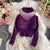 Amberly V-Neck Mesh Pullover
