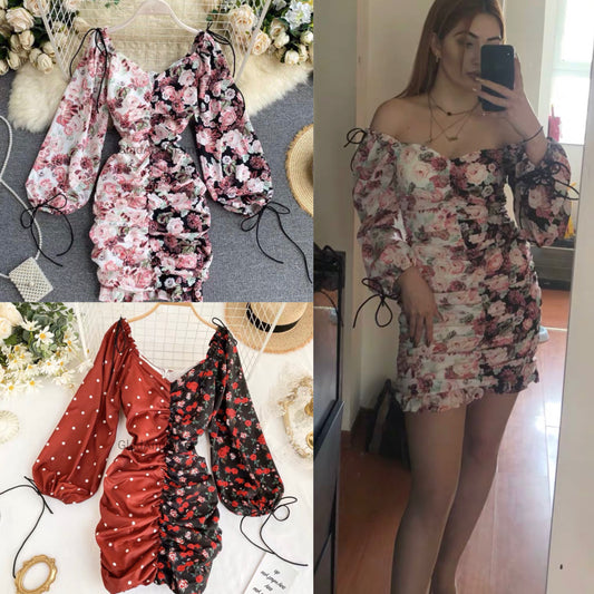 Scarlett Printed Duo Tone Dress