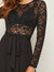 Katty Lace Belted Dress
