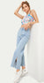 Solid Split Wide Leg Jeans
