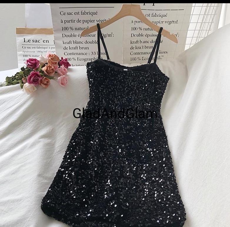 Black Sequin Dress