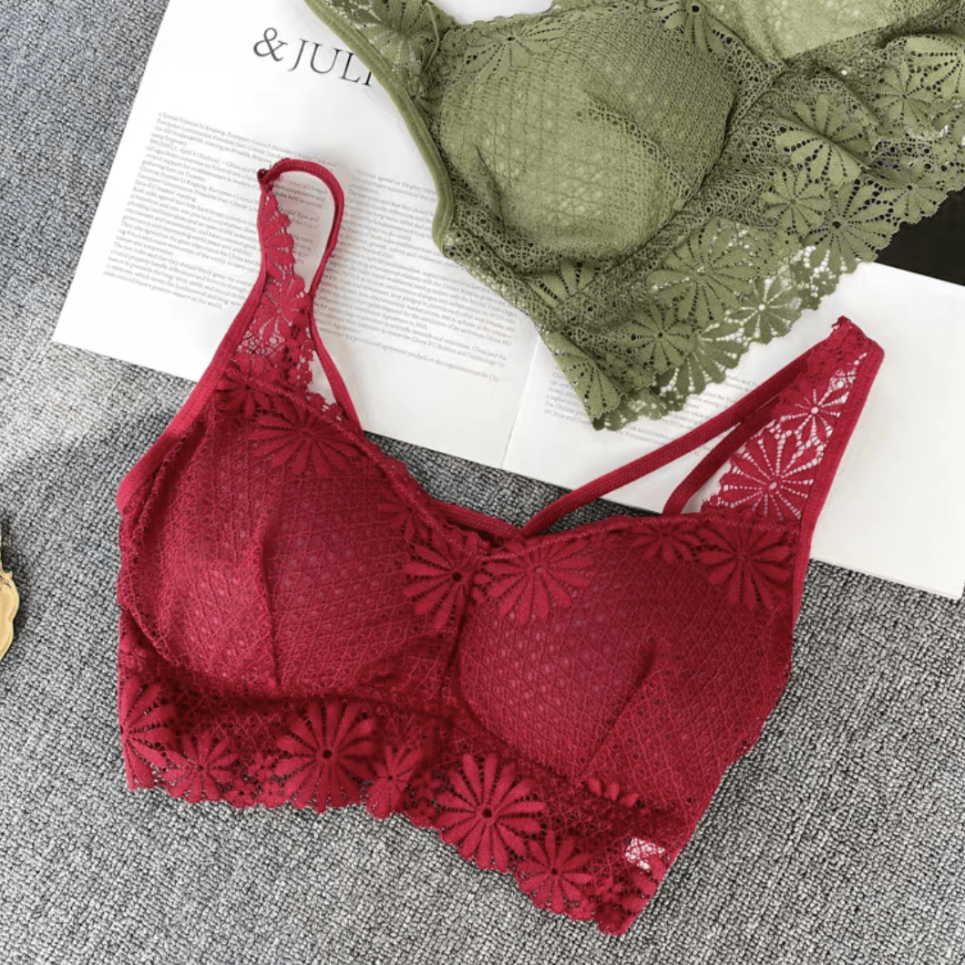 RED Lace Bralette