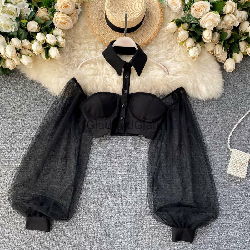 Aria Collar Off Shoulder Top