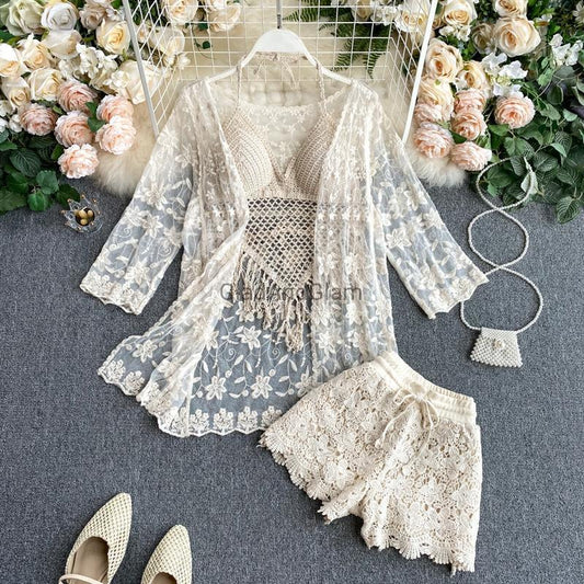 Molly Crochet Three Piece Set
