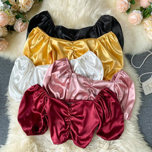 Empress Satin Crop Top