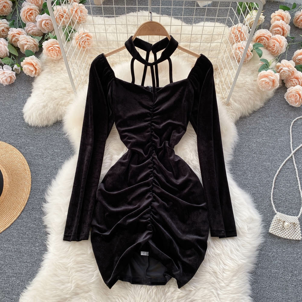 Hannah Velvet Choker Dress