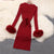 Freya Fur Sleeve Bodycon Dress